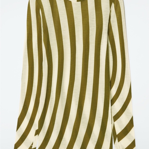 COS Olive & Cream Striped Knit Top - Picture 4 of 4